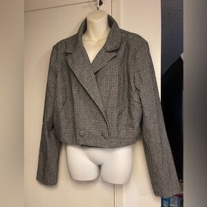 NWT Women's Forever 21 Black And White Career Suit Jacket Plus Size 2X